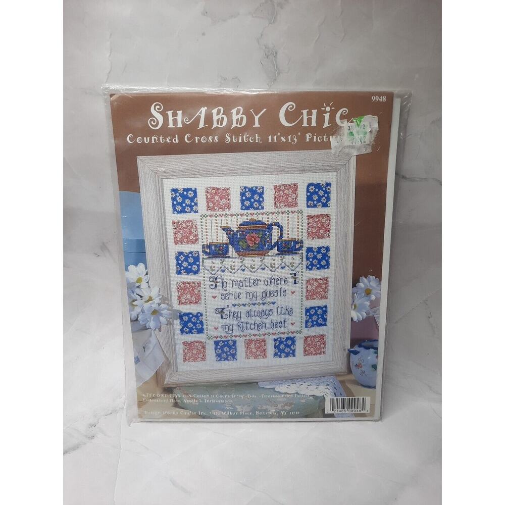 Vintage Design Works Shabby Chic Counted Cross Stitch Kit Kitchen Sampler 9948